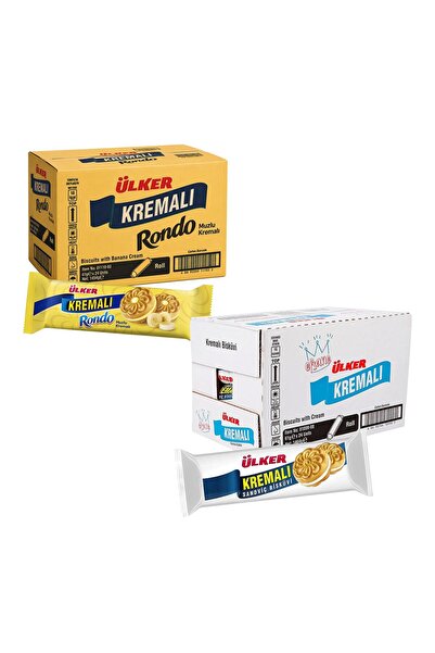 Ülker Kremalı 61 gr ve Rondo Muzlu Bisküvi 61 gr 24 lü 2 li Karma