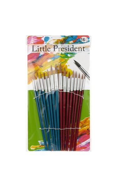 BAMI NETWORK Set pensule pictura varf rotund par 16 dimensiuni diverse
