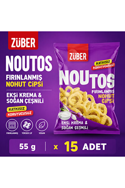 Züber Ekşi Krema ve Soğan Nohut Cipsi 55 g x15 Adet