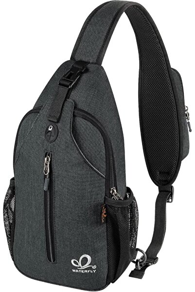 WATERFLY Crossbody Sling Backpack Sling Bag Travel Hiking Chest Bag Daypack