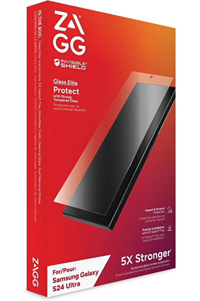 Zagg InvisibleShield Glass Elite for Samsung Galaxy S24 Ultra – Tempered Glas...