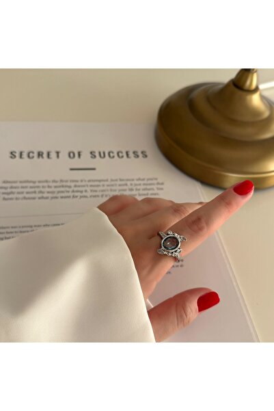 Alice İsstanbul Silver Turquoise Oval Stone Ring
