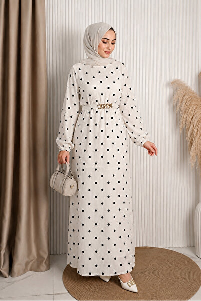 MODAEFA Cotton Polka Dot Dress