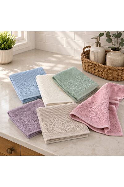 GONCA Renkli Mutfak Havlusu 30x50 cm 6’lı Set %100 Pamuk