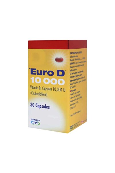 Euro D 10000IU 30 SOFTGEL CAPSULES