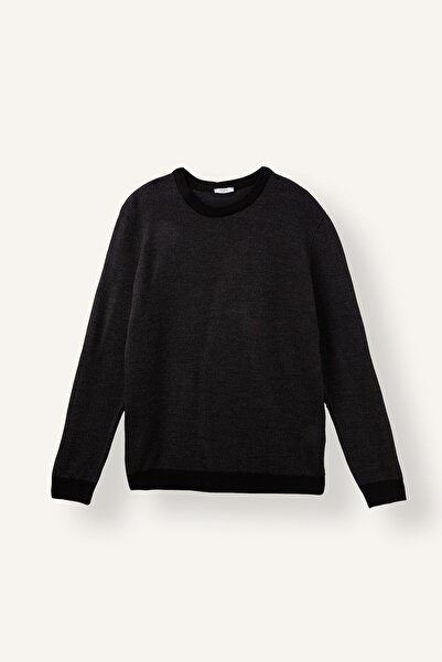 DeFacto Contrast Detailed Standard Fit Crew Neck Knitwear Sweater I3435Ax26Au