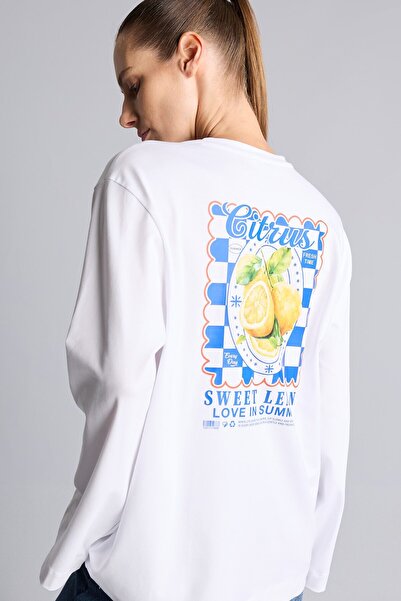 DeFacto Back Printed Long Sleeve T-Shirt I6905Ax26Hs