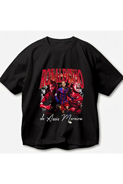 SVART WEAR Ronaldinho Printed Vintage Y2K Retro Unisex Oversize 100% Cotton T...