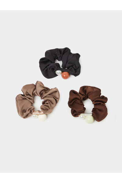 Styli Pack of 3 - Multi-Color Stone Embellished Scrunchie