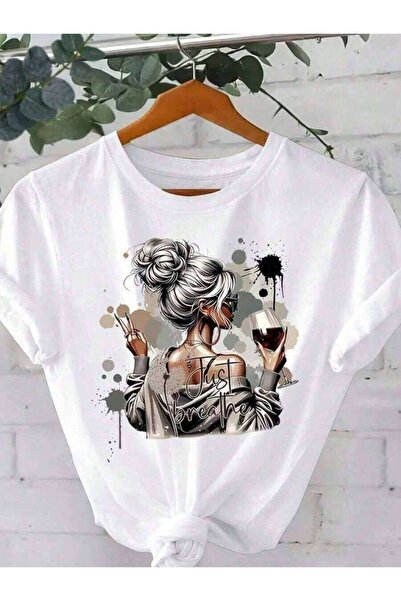 2BIR -Shirt, Suitable Daily Wear,,T-Shirt- Oversized Casual Short Sleeve Roun...