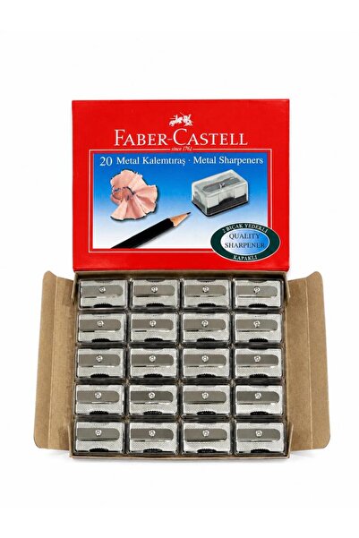 Faber Castell Metal Kapaklı Kalemtraş - 20 Adet