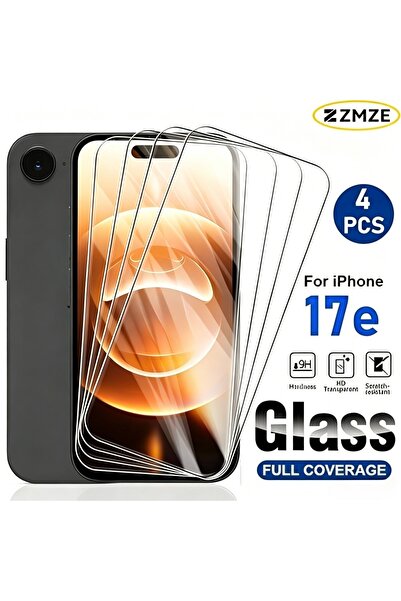 Choice25 iPhone17e 4 Pieces High Definition 4Pcs Ultra Clear Tempered Glass f...
