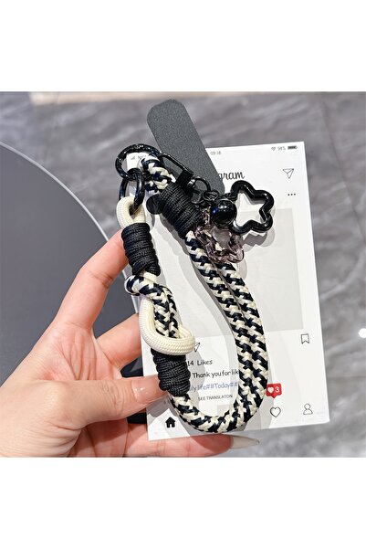 Choice3 black 1Pc Dual-Use Two-Color Mobile Phone Lanyard Short Wrist Anti-Lo...