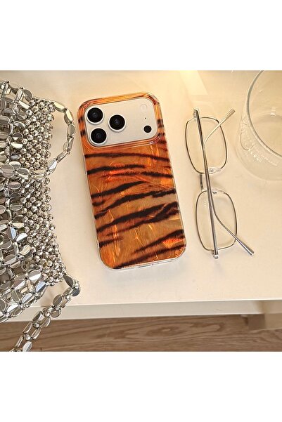 Choice23 iPhone17 Pro Max TPU Orange Fun Advanced Zebra Orange Tiger Texture ...