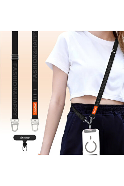 Choice4 black Universal Phone Lanyard Crossbody Necklace Strap for Mobile Pho...