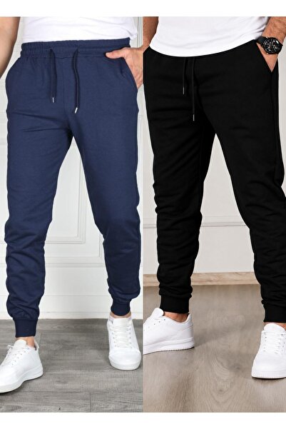 TORUK MAKTO Set de 2 pantaloni de trening unisex cu tiv cu nervuri Jogger, cu...
