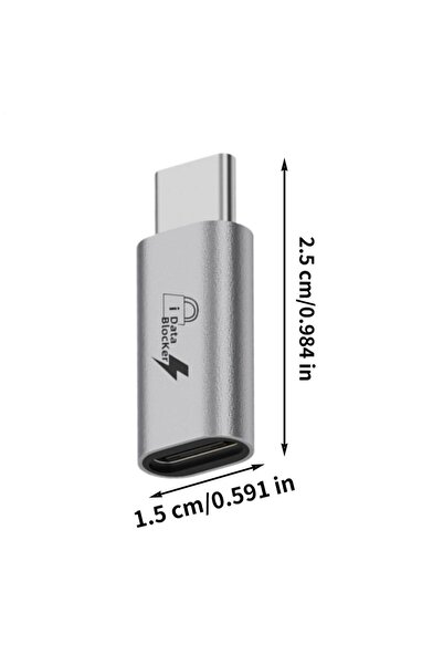 Choice1 TypeC USB to Type-C Data Blocker Anti Juice Jacking Adapter Charge-On...
