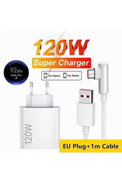 Choice1 EU Plug - 1m Cable 120W Ultra Fast Charger EU Plug Type-C USB Quick C...
