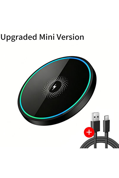 Choice Black with cable Fast Wireless Charger Compact Portable 15W Qi-Certifi...