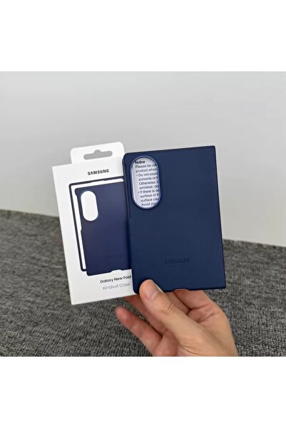 Choice SAMSUNG Galaxy Z Fold 8 Wide Dark Blue Luxury Premium Leather Phone Ca...