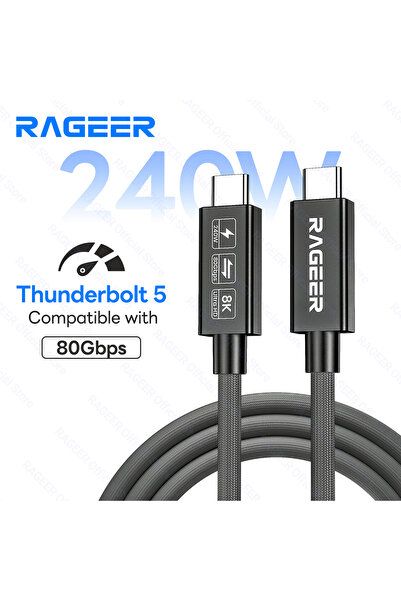 choice2 1.5m RTB5XB RAGEER Thunderbolt 5 Data Cable PD240W 16K USB-C Compatib...