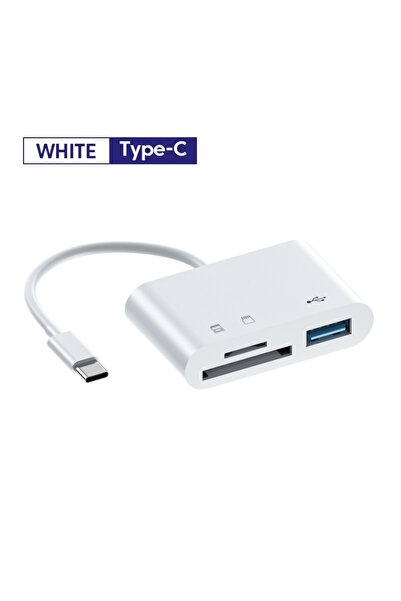 Choice White USB Type C Adapter 3 in 1 Data Transfer Hub Type C USB Converter...