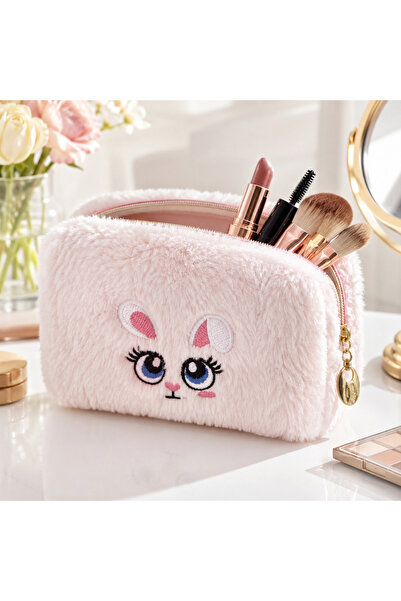 nnevora Plush Pen Holder and Makeup Bag Zippered Multi-Purpose Organizer Bag ...