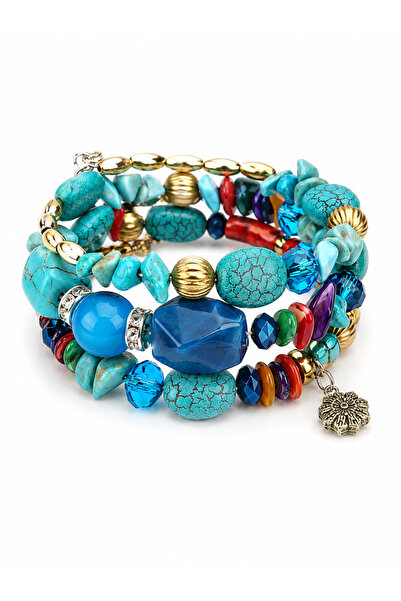 Generic Brand Multicolor Beaded Bracelet for Women, Bohemian Layered Fashion ...