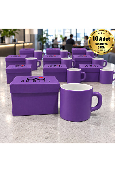 Bk Gift 10 Pieces of Colorful Boxed 300 ml Mug Cups with Your Logo, Corporate...