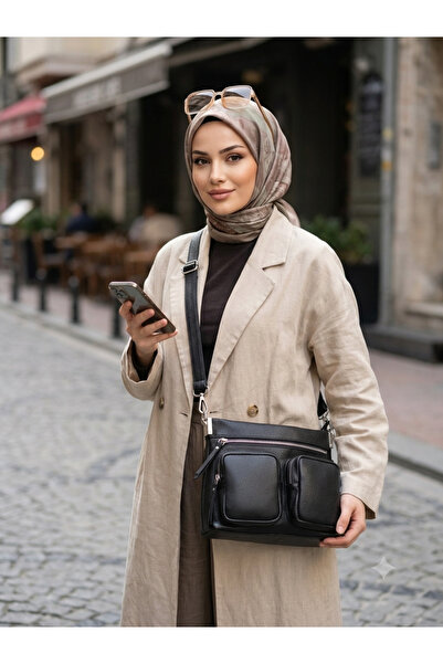 valentina victoria Valvi̇c Genuine Leather Daily Women's Bag with Pockets