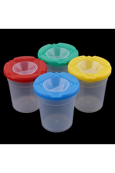 Choice Spill Proof Paint Cups in 4 Colors for Kids Toddlers Children Early Le...
