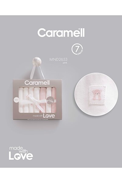 Caramell باربوسا ميد وايد لوف، مجموعة من 7 مناديل مبللة للفم مصنوعة من القطن ...