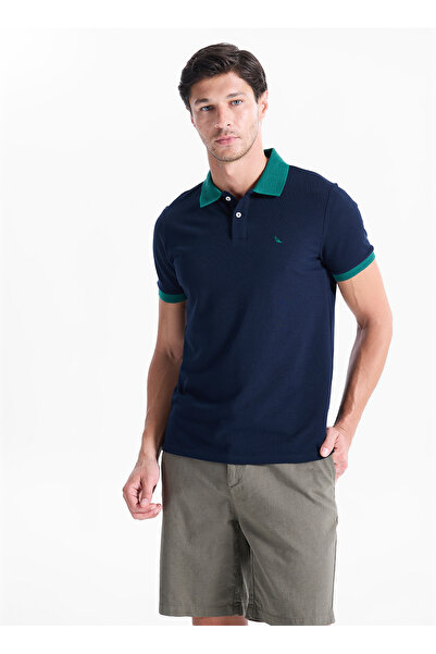 ALTINYILDIZ CLASSICS ACE091262941 Lacivert - Yeşil Polo T-Shirt