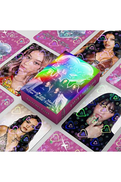 Kpop Dünyasi KATSEYE '' Internet '' Çift Yön Baskılı Hologramlı / Lomo Card S...