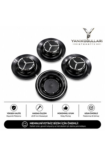 YANIKOĞULLARI OTOMOTİV MERCEDES MAYBACH /SİYAH GÖBEK KAPAĞI/4 ADET