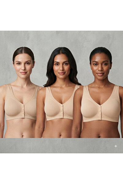 ROSE DAWSON Laser Cut Ghost Bustier Bra with Front Buttons Comfortable Fabric...