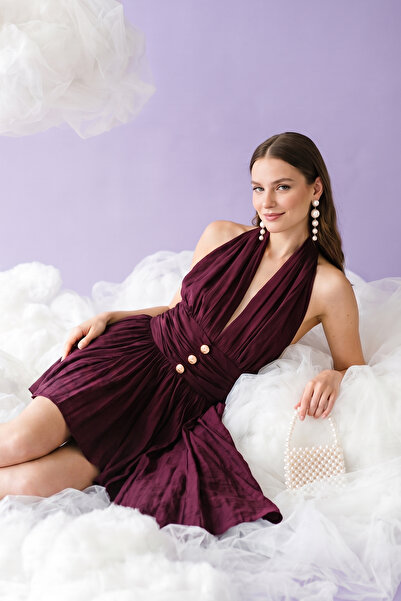 FASHION COCKTAIL Μαρίλιν Μονρόε Φόρεμα με δέσιμο στο λαιμό, ανοιχτή πλάτη, ελ...