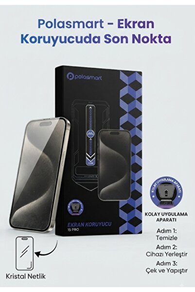 İPHONE 15 PRO HAYALET EKRAN KIRILMAZ CAM