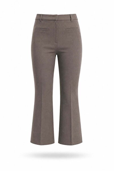 5in1Canpolat Pantaloni din țesătură cu croială dreaptă din nurcă 9974