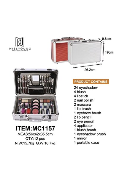 Missyoung Professional Makeup Kit with Portable Cosmetic