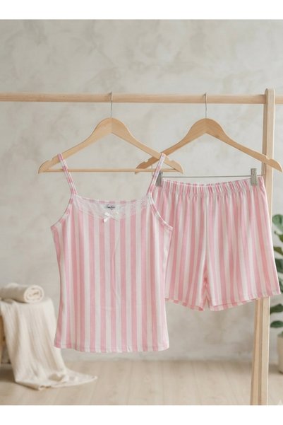 Chordi Women's Shorts and Straps Cotton Lycra Milan Pajama Set