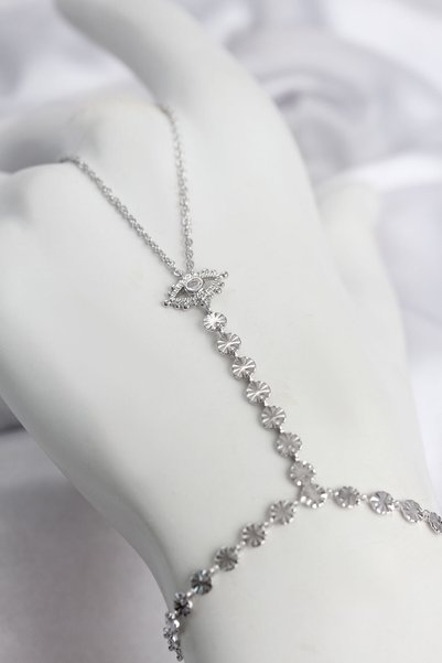 ForWhat Silver Brass Zircon Eye Model Shahmeran for Elegant Hands