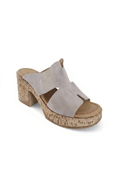 AyakkabıdaMarka Esse Studio 4206 Beige Women's Slippers