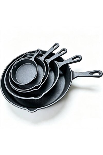 VmaxVision Cast Iron Skillets 5-Piece Set, Chef's Pan, Pre-Seasoned Cast Iron...