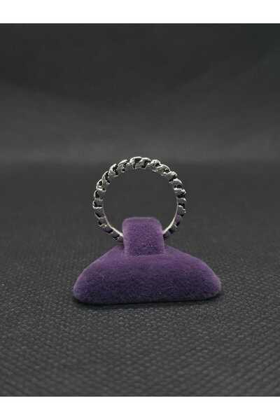 sarıyer silver Modern Design Ring Striped Model Steel Ring Minimal Design Hand Foot Finger Joint Ring Suitable for Daily Use Jewelry Accessory