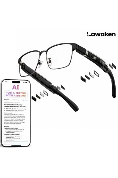 Lawaken Lawk City Air AI Meeting Notes Smart Glasses Mogan Frame For Meetings...