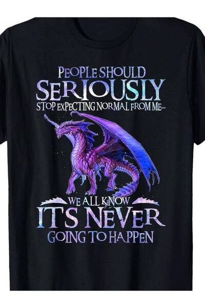 NOURAM Funny Dragon Graphic Oversize T-Shirt | Casual Comfortable Fit With Ro...