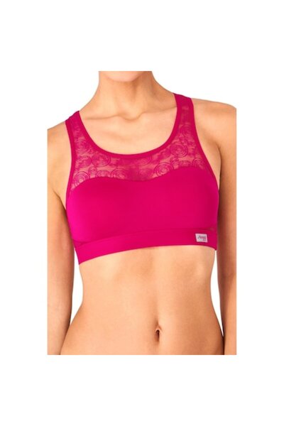 Triumph Sports Bra, Women Move Flex Top, Cyclamen, S