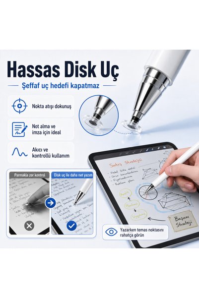 Sneezy Dual Tip Touch Pen Disc Fiber Tip Compatible with Mi Redmi Pad 2