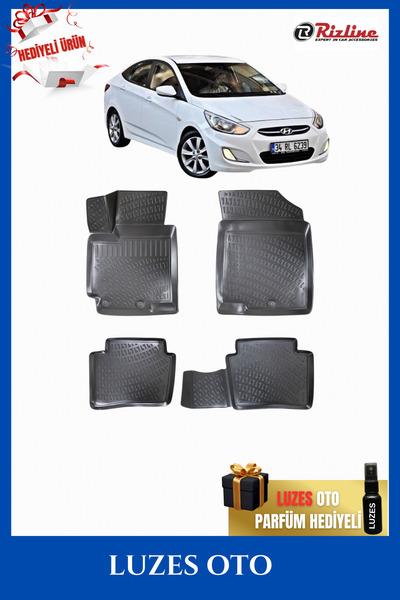 Rizline Hyundai Accent BLUE 3D Havuzlu Paspas 2011 Model Uyumlu